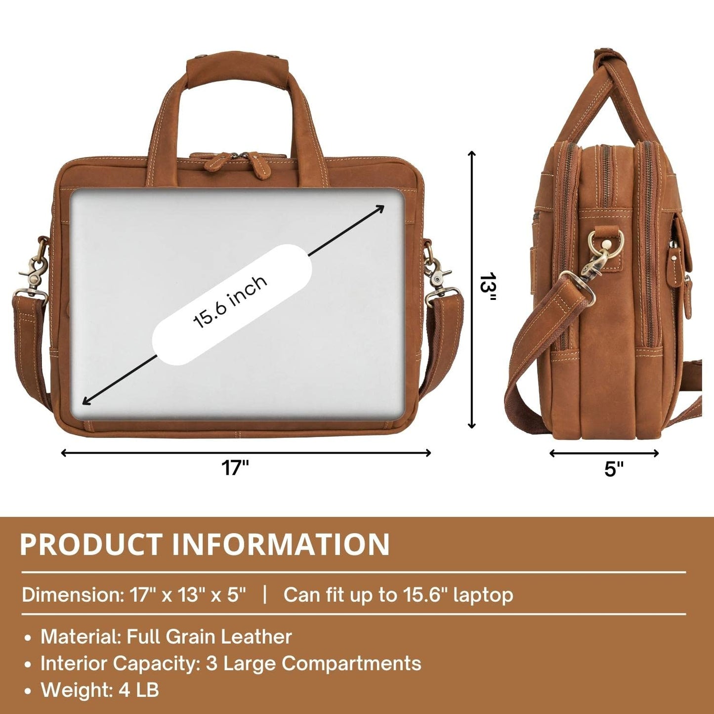 Leather Briefcase For Men
