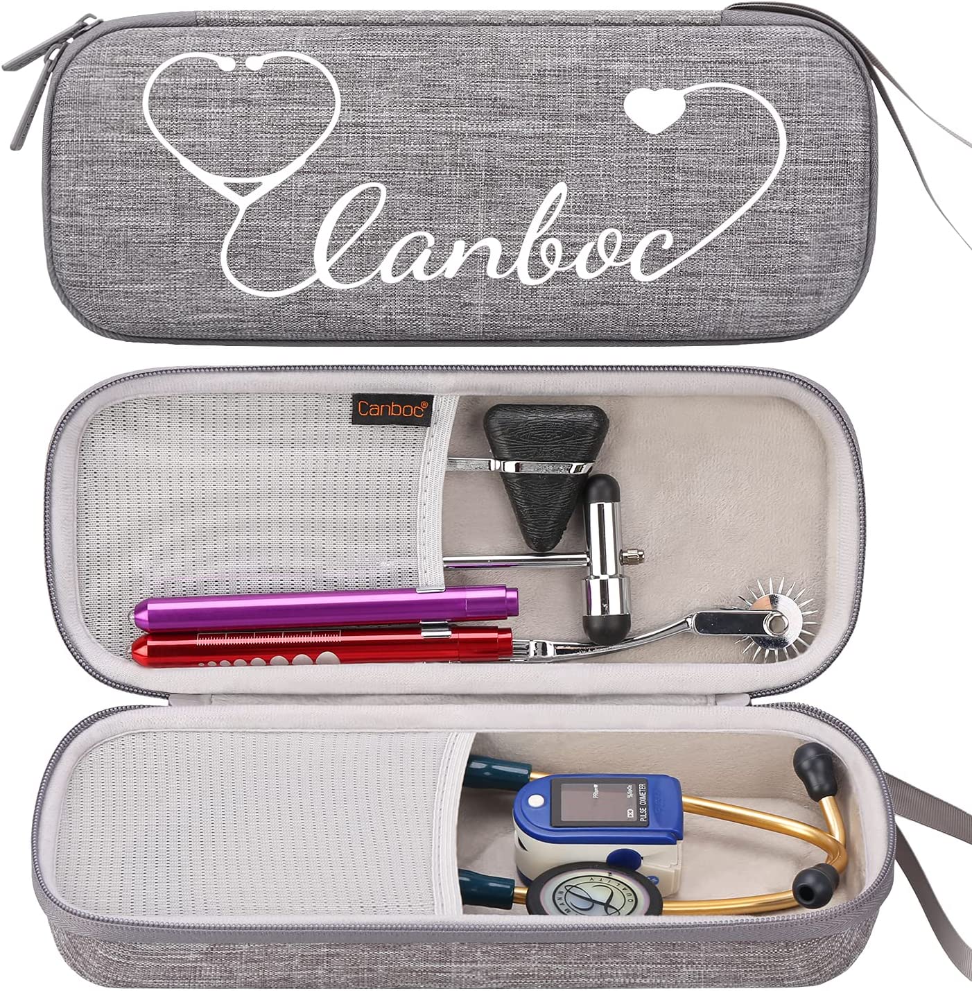 Hard Stethoscope Case for 3M Littmann Classic III, Lightweight II S.E, Cardiology IV, MDF Acoustica Stethoscope