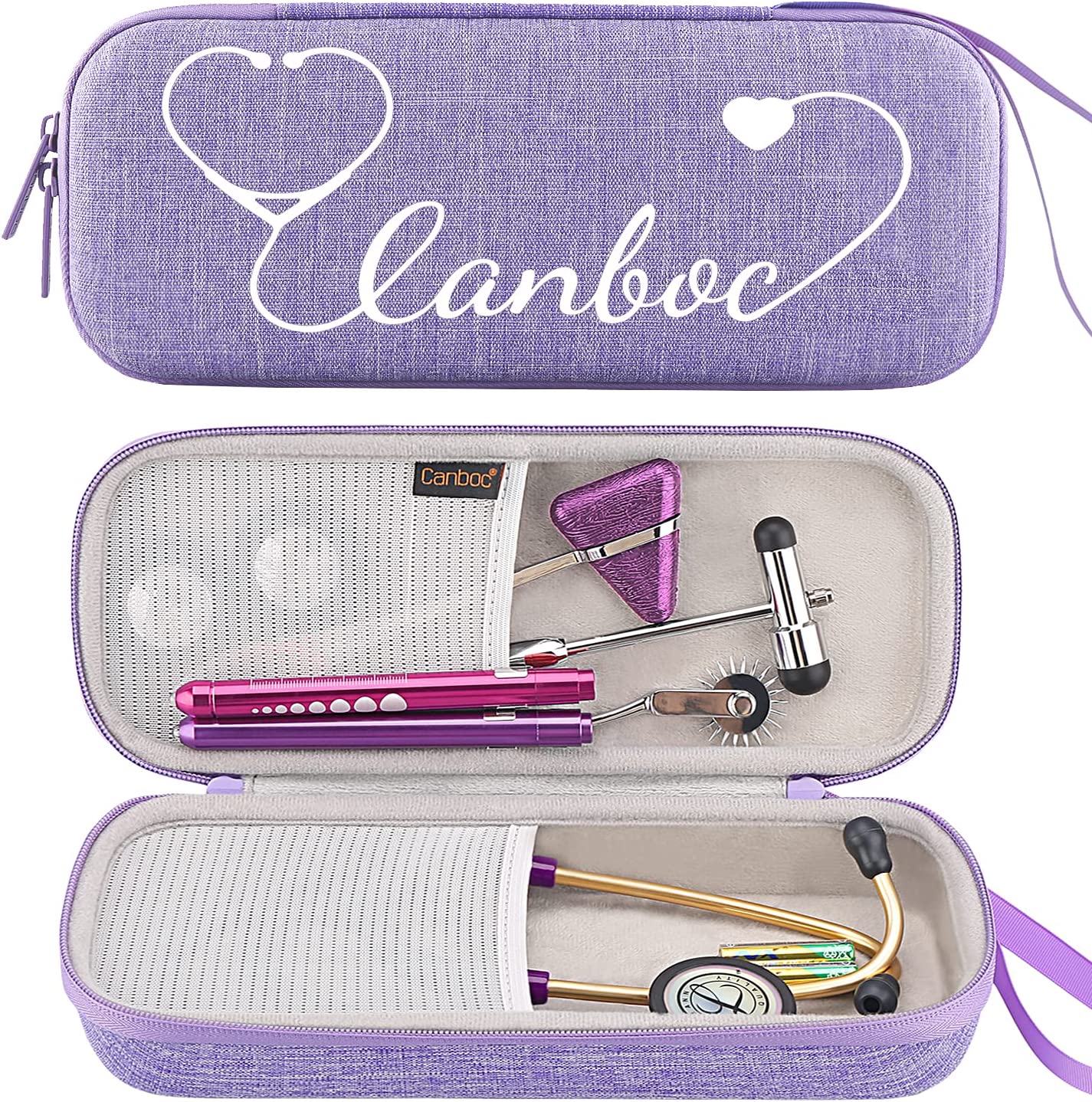 Hard Stethoscope Case for 3M Littmann Classic III, Lightweight II S.E, Cardiology IV, MDF Acoustica Stethoscope