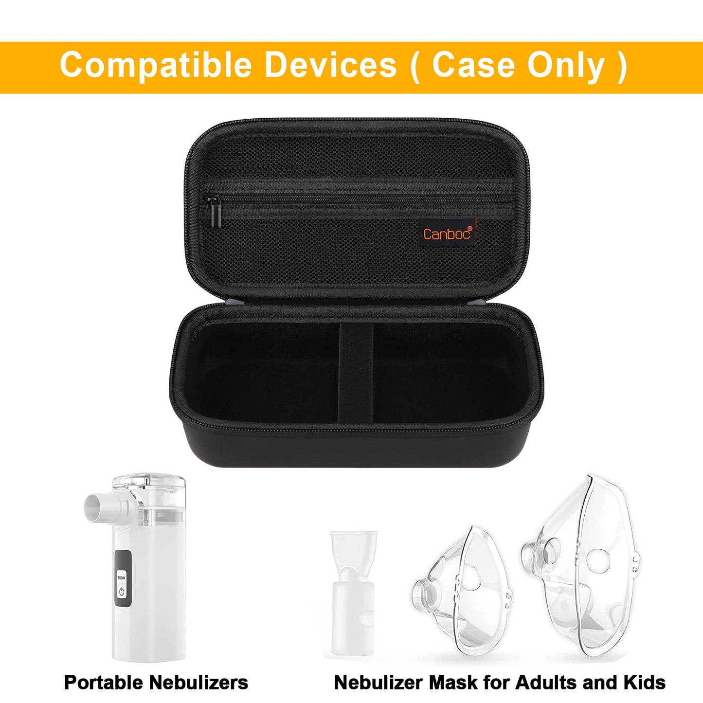 Hard Travel Case for Handheld Inhaler Nebulizer, Home Compression Nebulizer