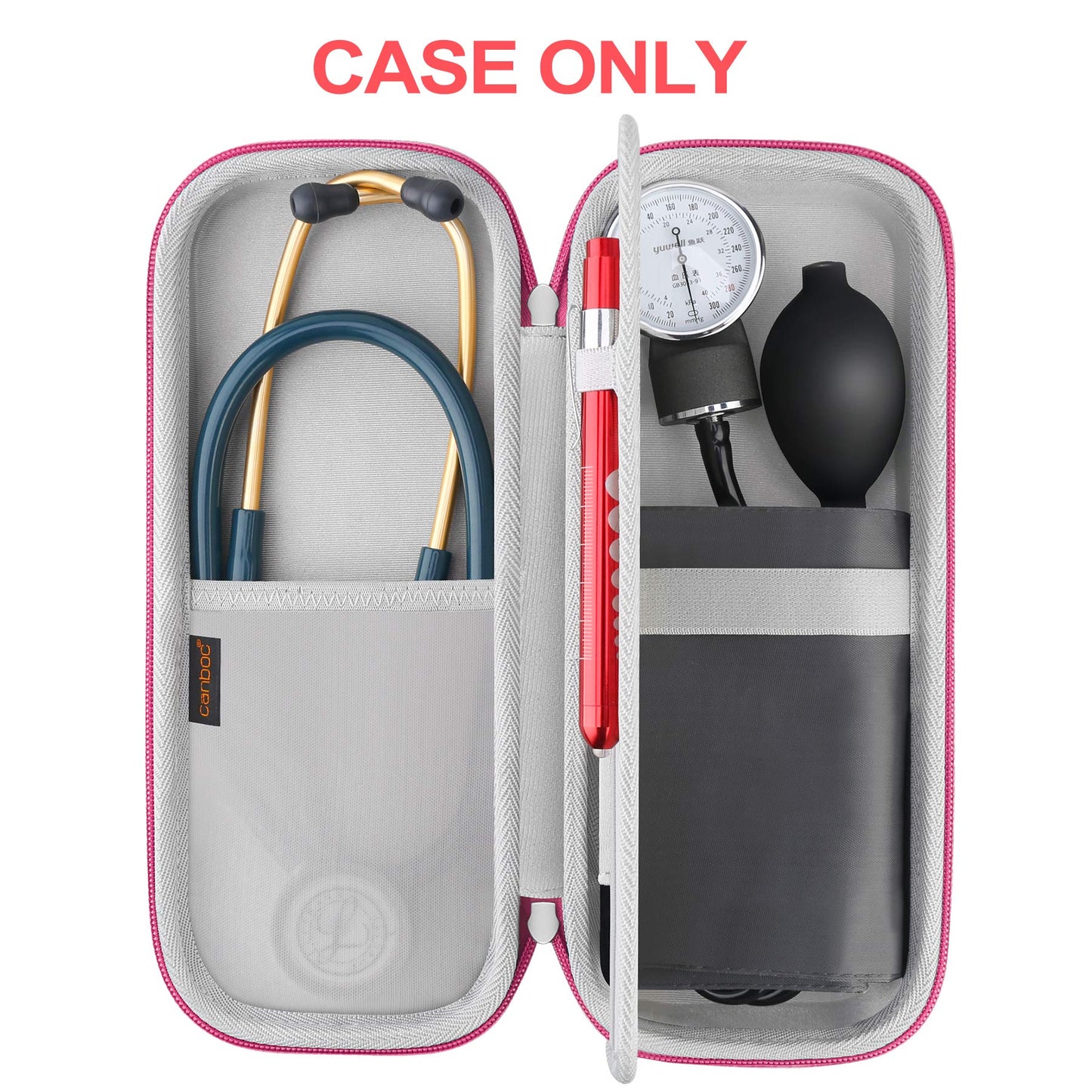 Stethoscope Case, Large Stethoscope Holder with ID Slot, Compatible with 3M Littmann Classic III, Lightweight II S.E., Cardiology IV Stethoscope