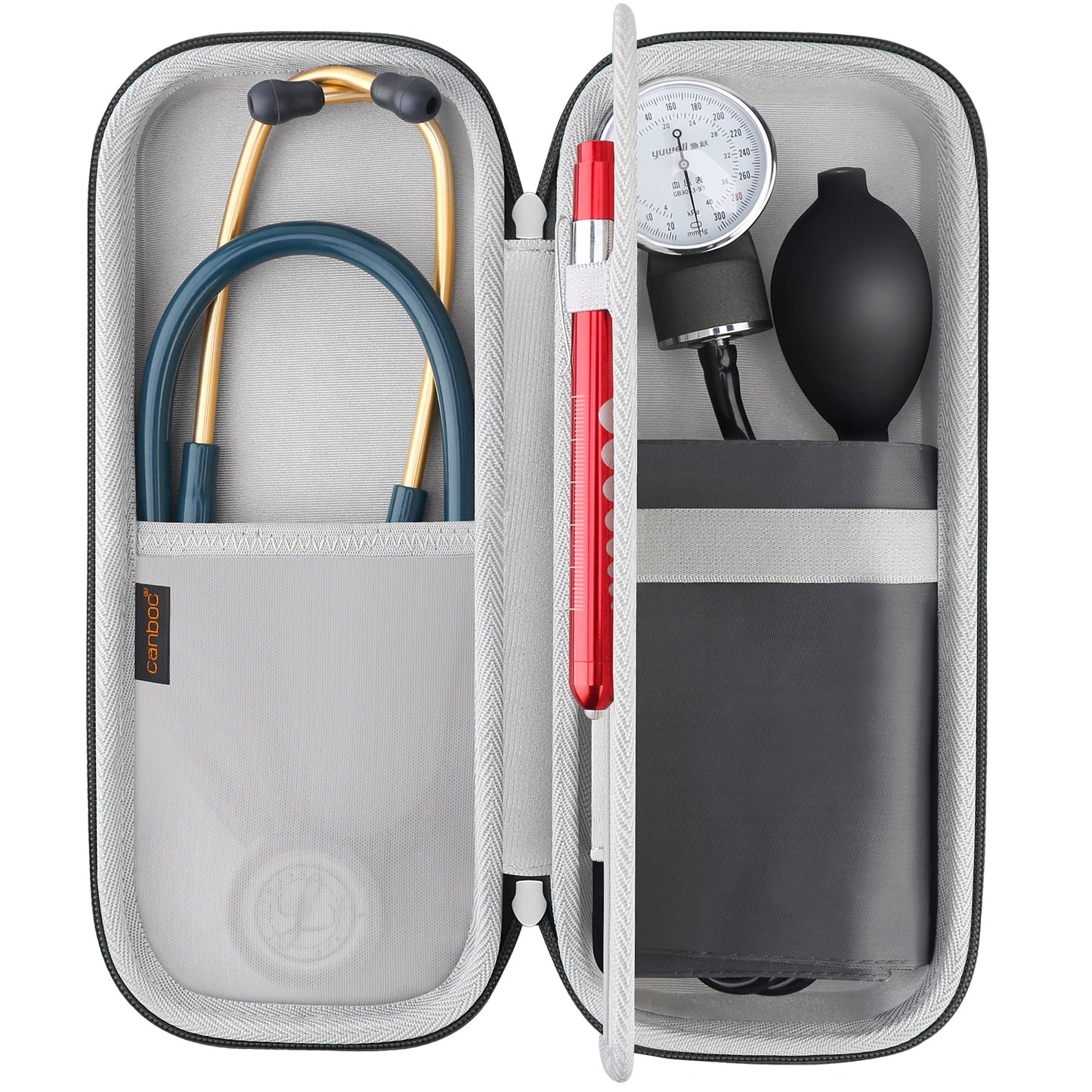 Stethoscope Case, Large Stethoscope Holder with ID Slot, Compatible with 3M Littmann Classic III, Lightweight II S.E., Cardiology IV Stethoscope