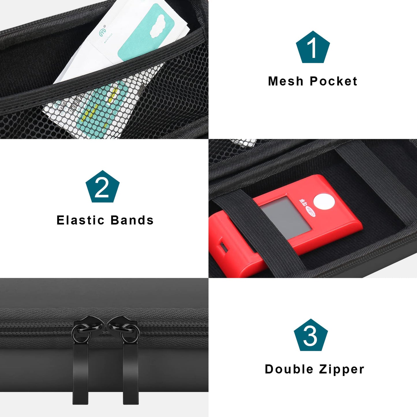 Diabetic Supplies Case, Carrying Organizer for Glucose Meter, Lancing Device