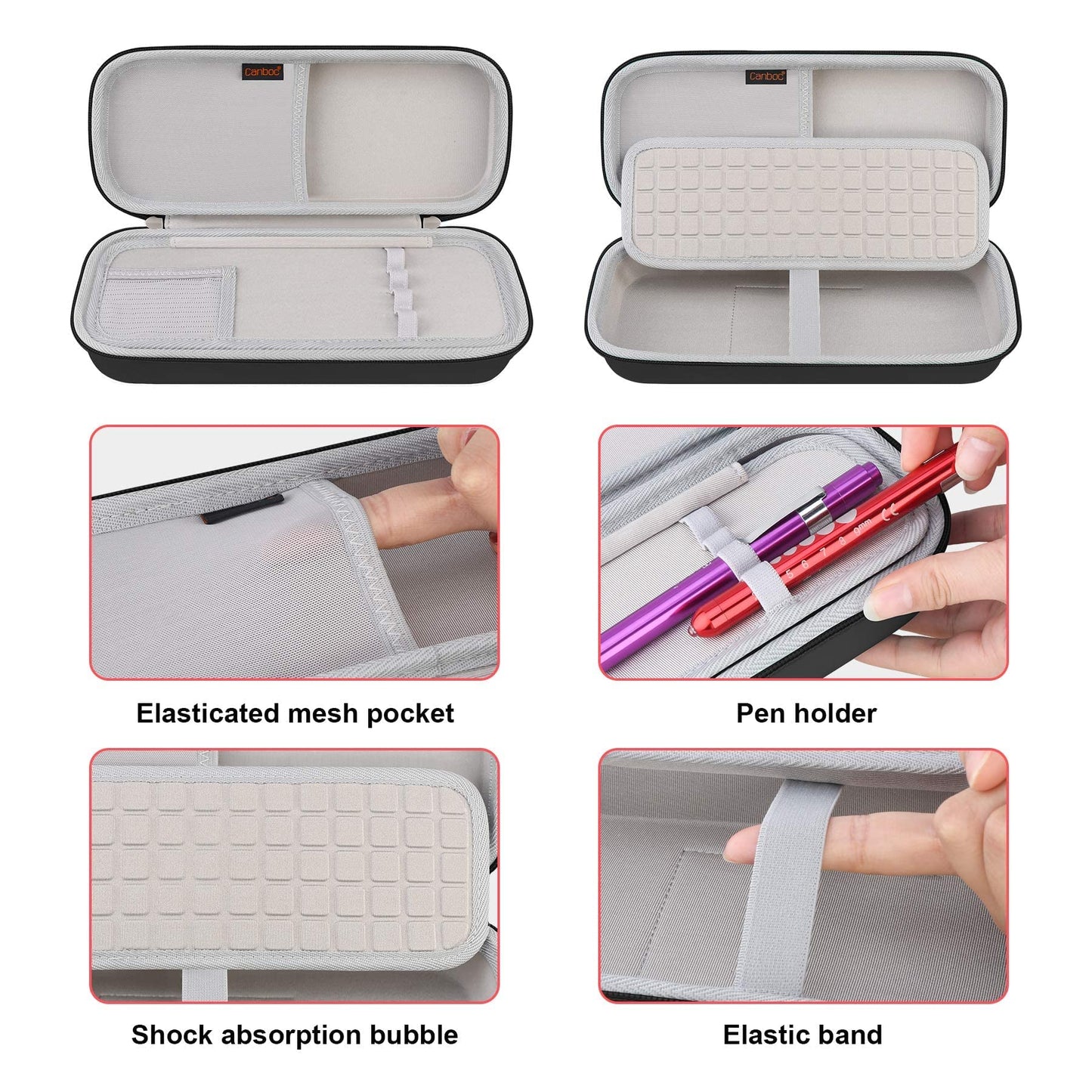 Stethoscope Case, Large Stethoscope Holder with ID Slot, Compatible with 3M Littmann Classic III, Lightweight II S.E., Cardiology IV Stethoscope