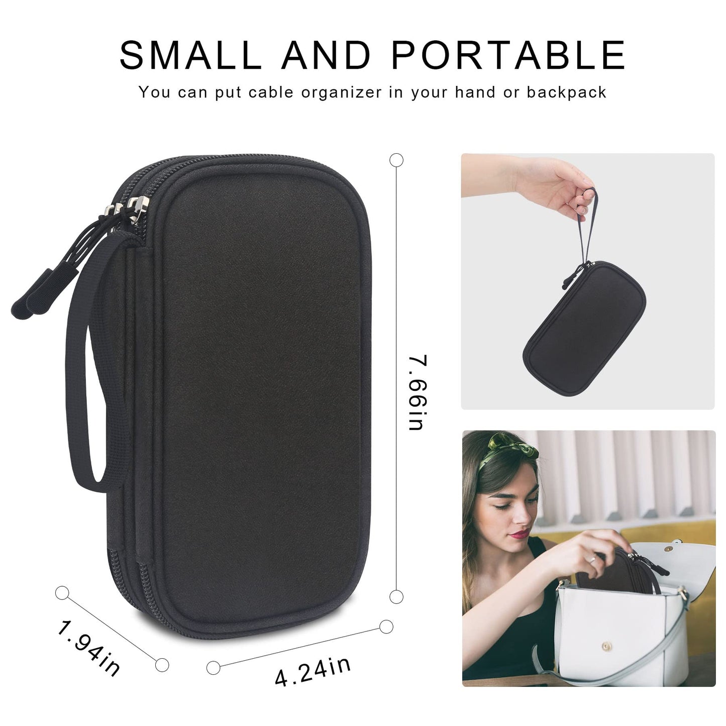 Electronic Organizer Travel Case, Tech Organizer Pouch Bag