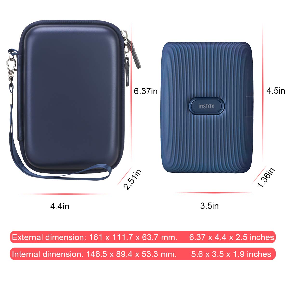 Hard Case for Fujifilm Instax Mini Link 2/ Instax Mini Link Smartphone Printer