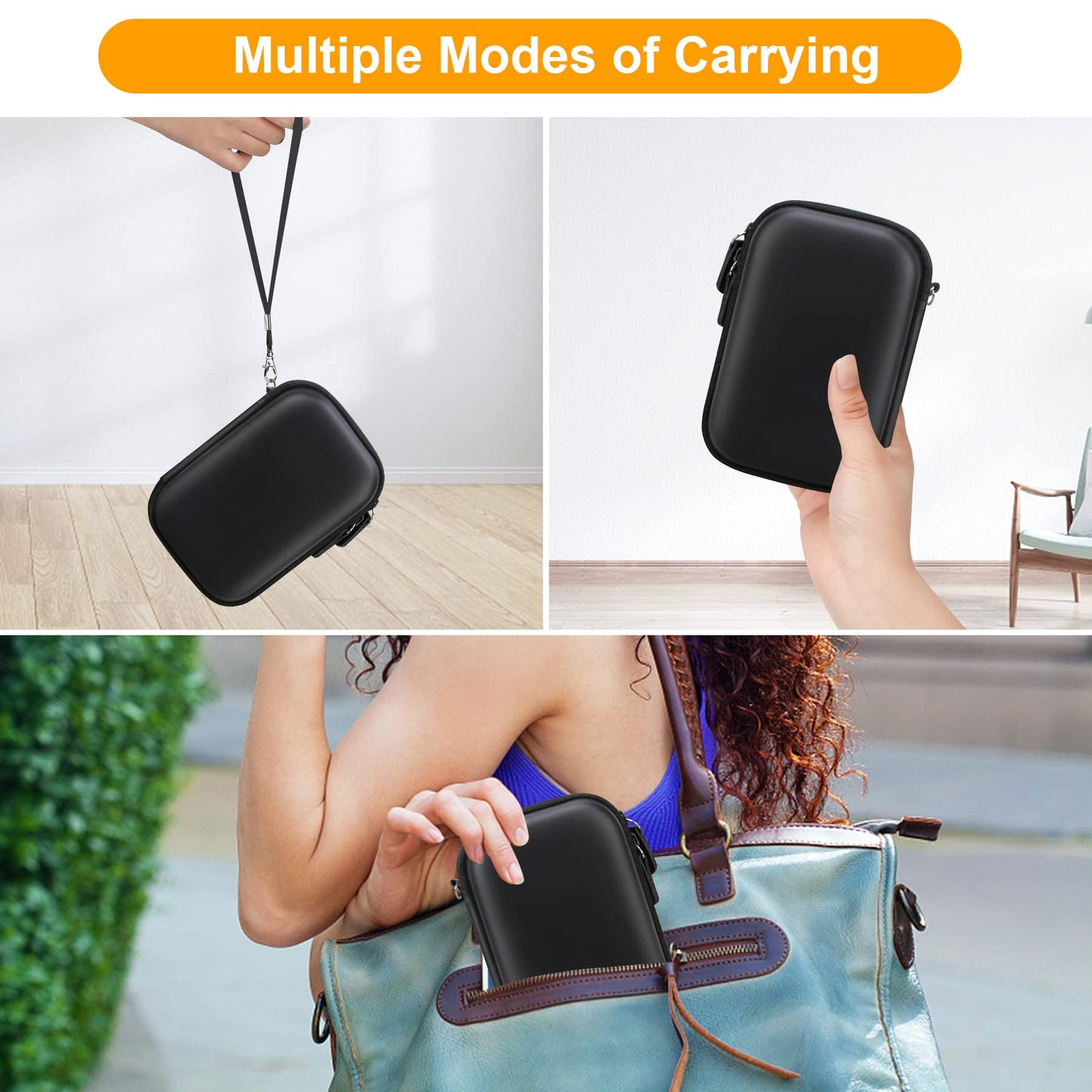 External Hard Drive Carrying Case for Western Digital Elements WD My Passport Canvio Basics Seagate Backup Plus Slim