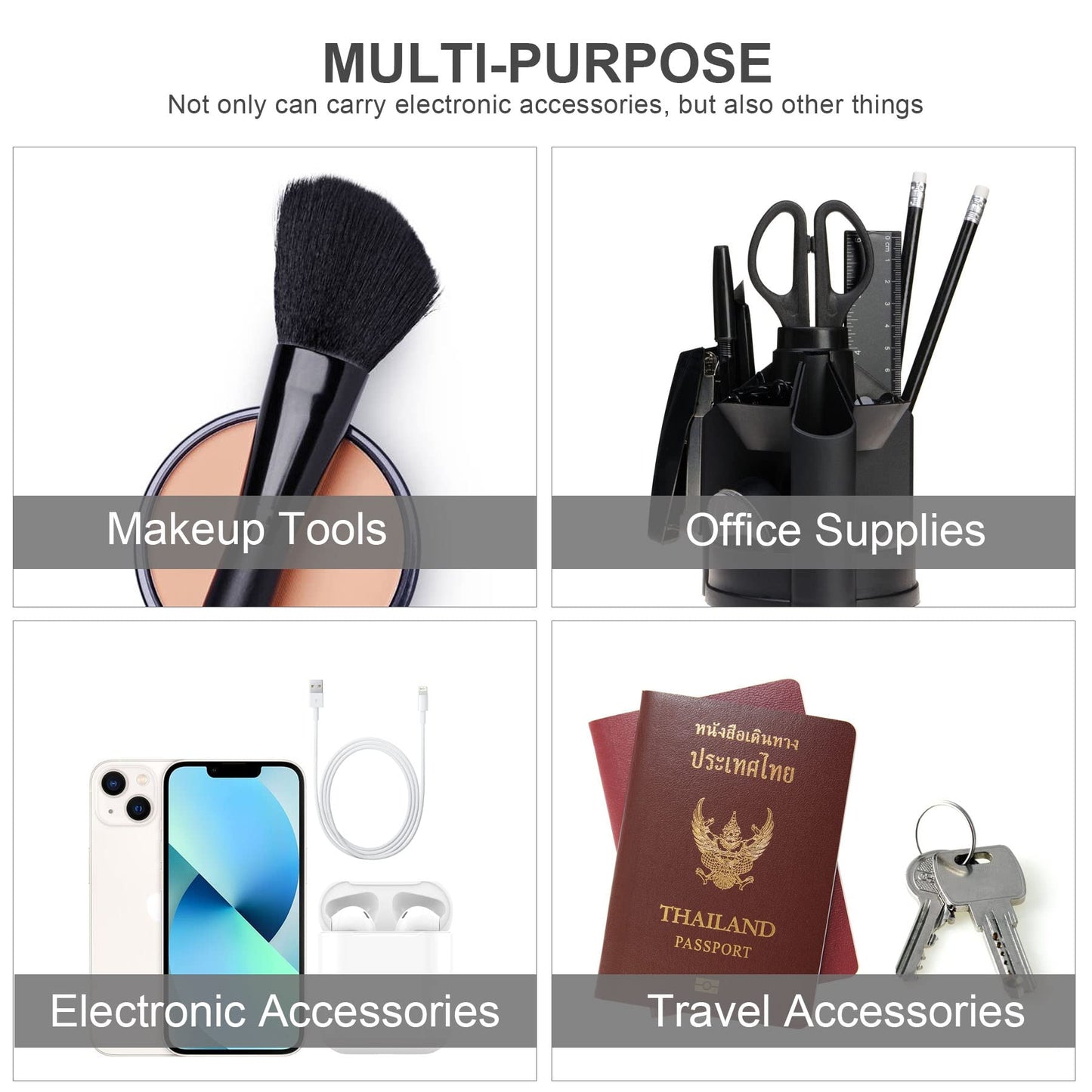 Electronic Organizer Travel Case, Tech Organizer Pouch Bag