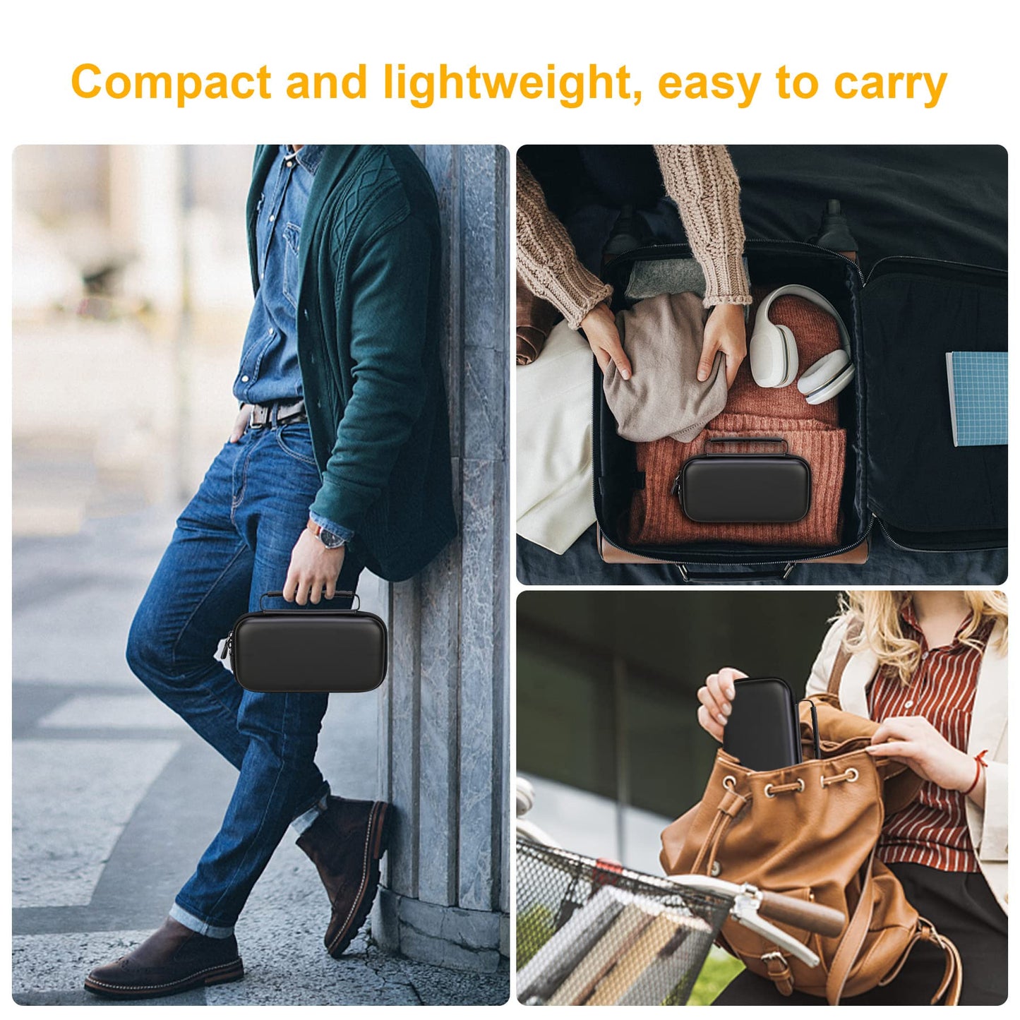 Hard Carrying Case for Asthma Inhaler, Inhaler Spacer for Adults and Kids, Masks, Travel Inhaler Case