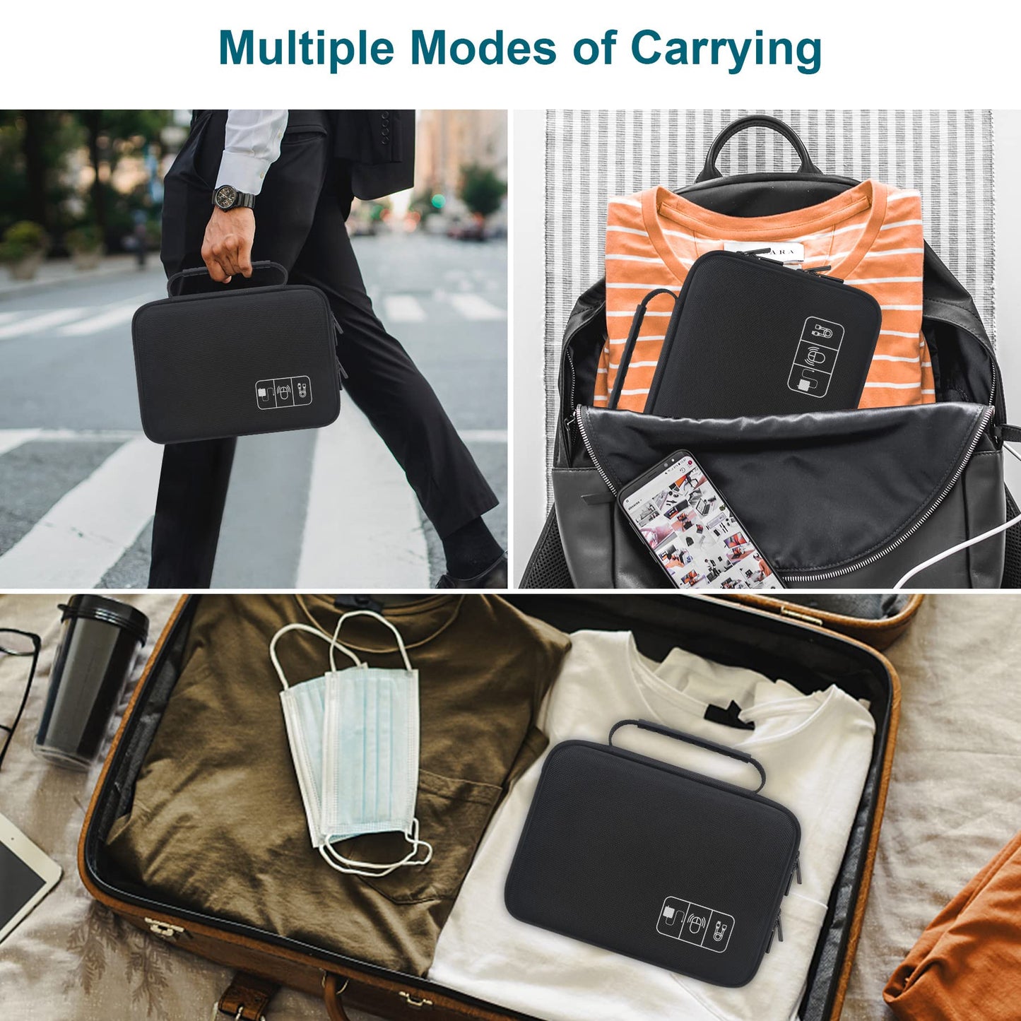 Diabetic Supplies Travel Case, Carrying Organizer for Glucose Meter, Blood Sugar Test Strips