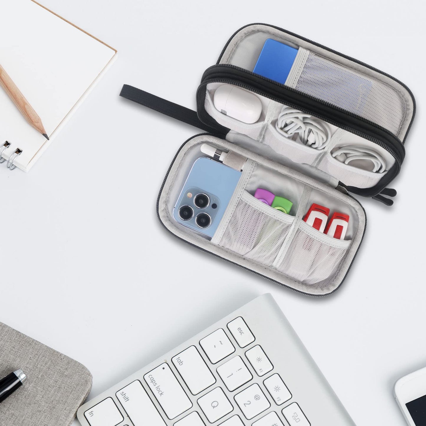 Electronic Organizer Travel Case, Tech Organizer Pouch Bag