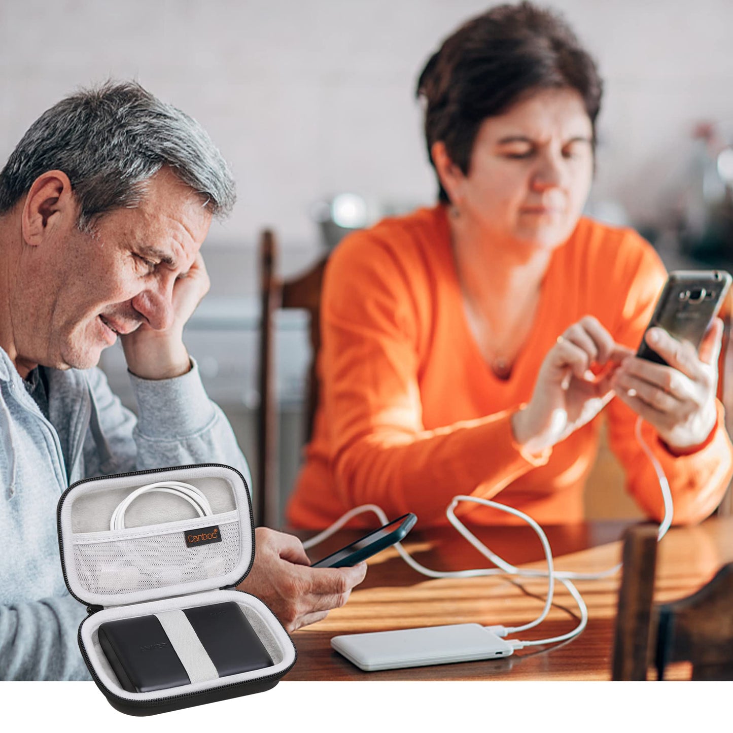 External Hard Drive Carrying Case for Western Digital Elements WD My Passport Canvio Basics Seagate Backup Plus Slim